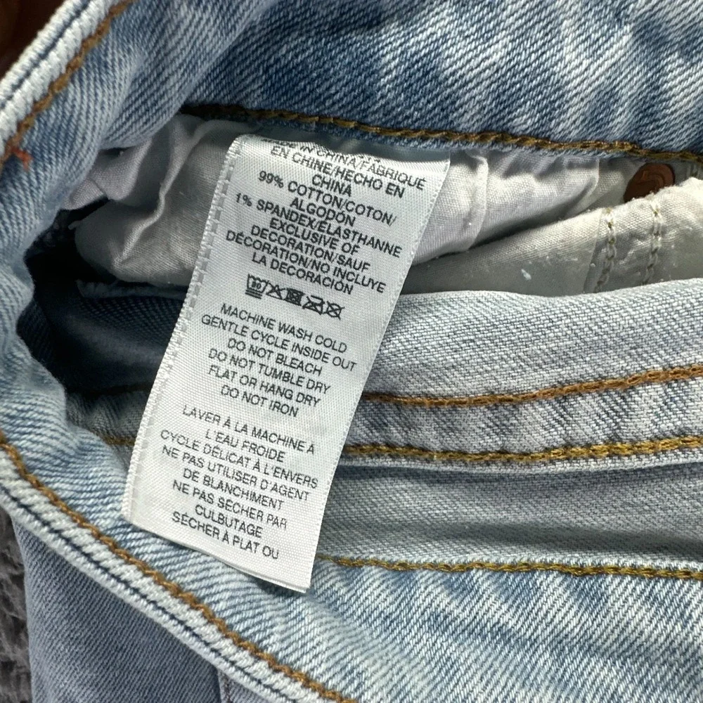 True Religion Joey Jeans 35x32 Blue Cotton Denim Flared Faded Stretch Distressed